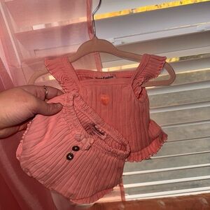 Juicy Couture Pink Ribbed Baby Set